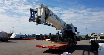 Export Logistics & Shipping, Inc. in house crane crew  inspects Tadano GR1000XL-5 crane